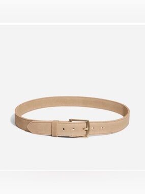 Nisolo Men’s Owen Suede Leather Belt 2.0 in Linen size small NWT